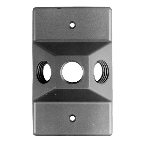 1-gang rectangle metal electrical box cover|metal junction box with cover.